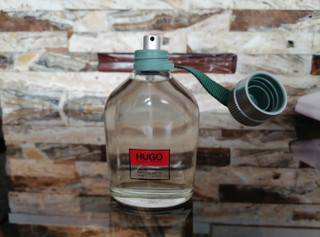 عطر ادکلن هوگو باس/بوس سبز مَن قمقمه ای اورجینال آنباکس بدون جعبه ورژن قدیمی نایاب 150 میل/ HUGO BOSS MAN